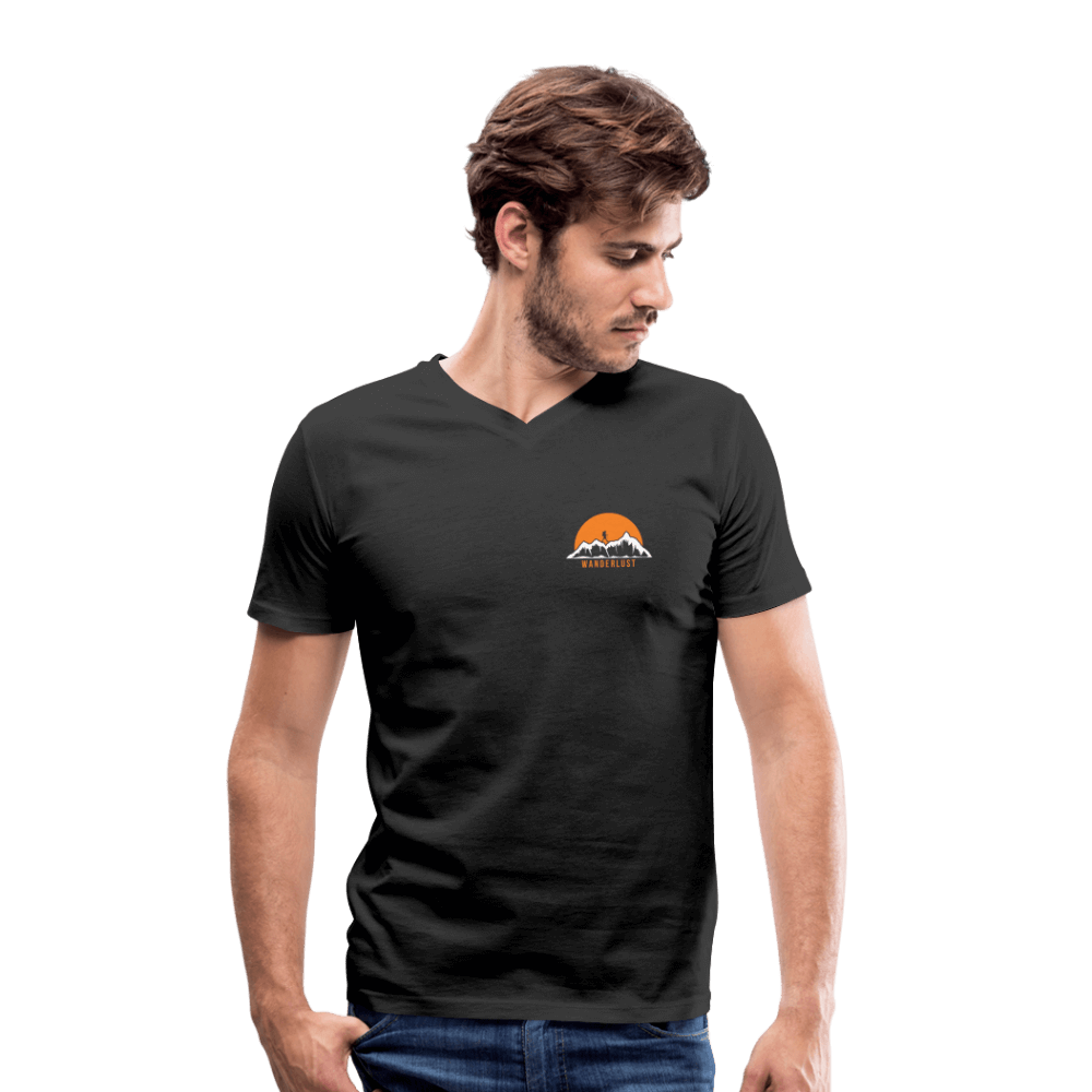 Men's Organic V-Neck T-Shirt - black