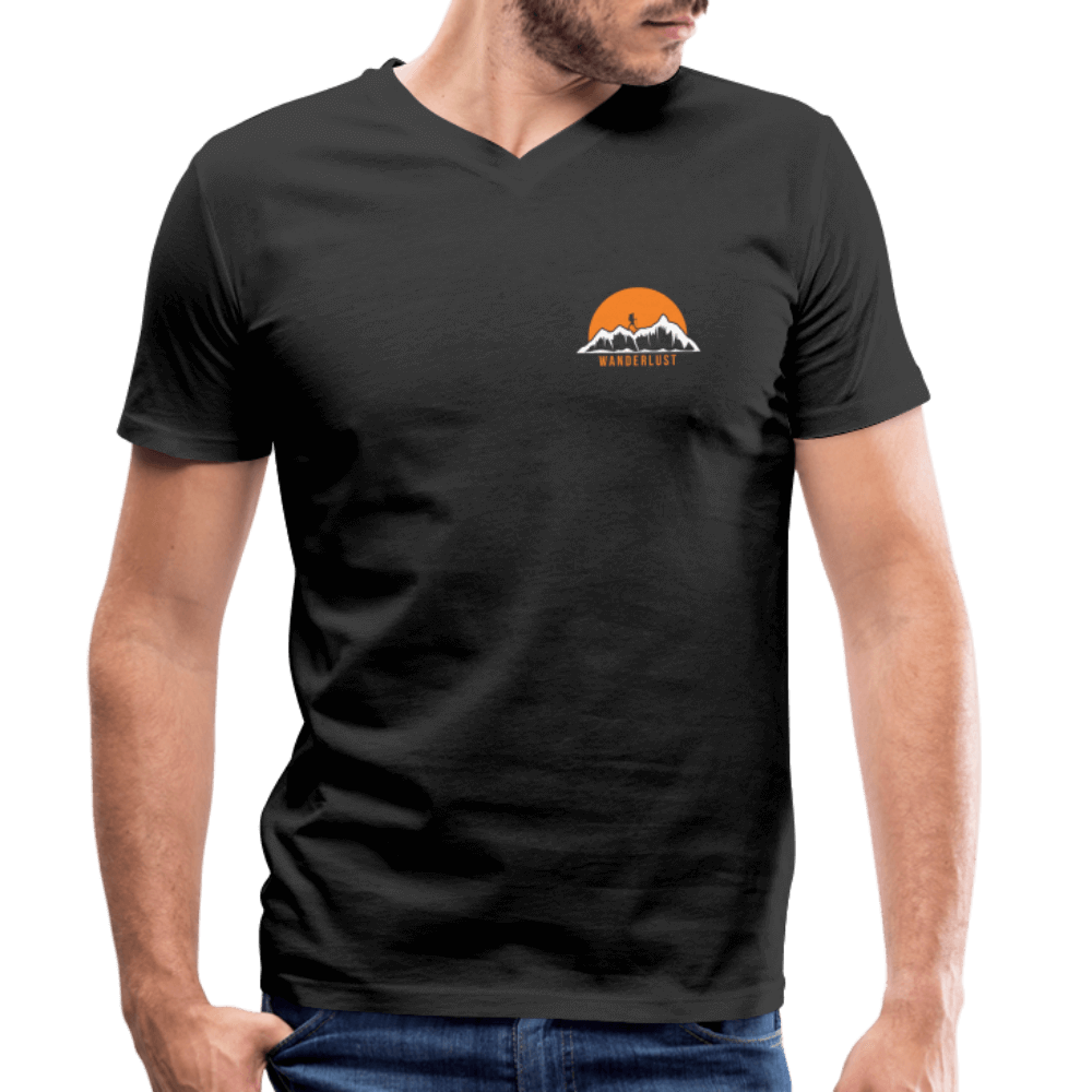 Men's Organic V-Neck T-Shirt - black