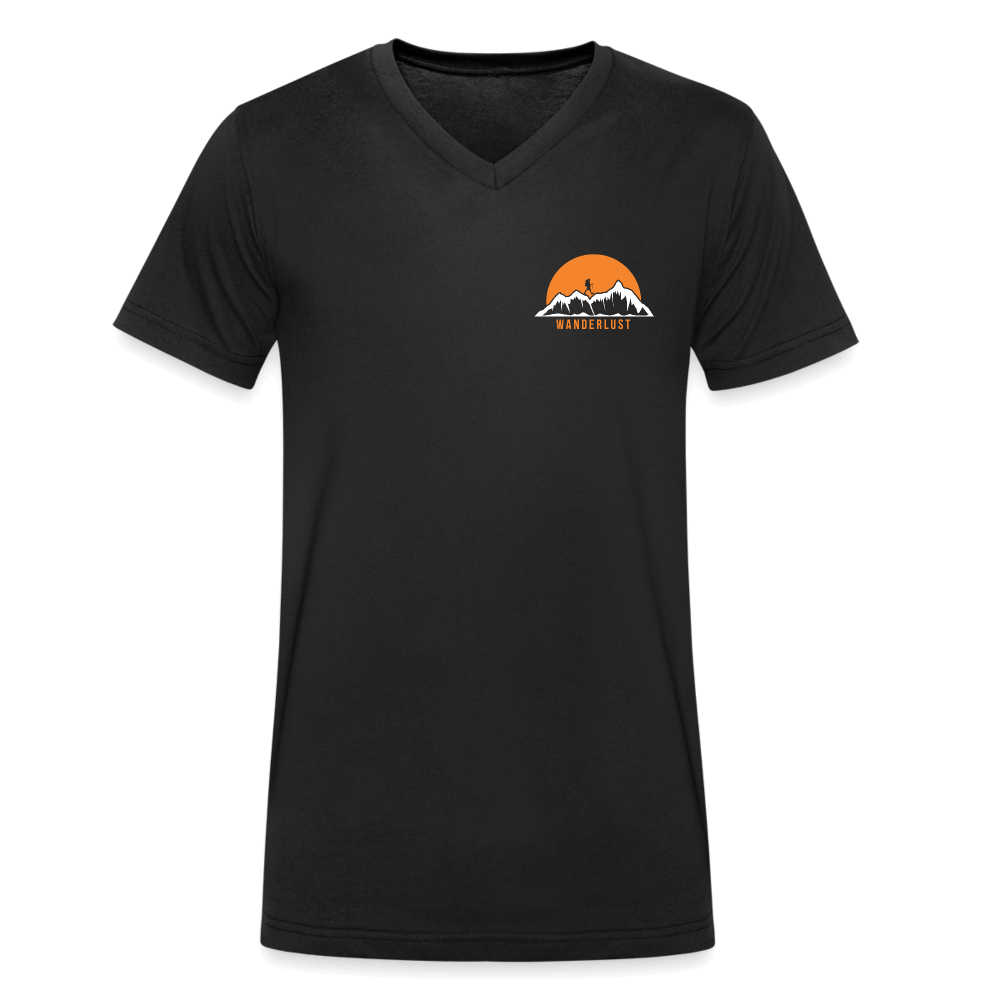 Men's Organic V-Neck T-Shirt - black