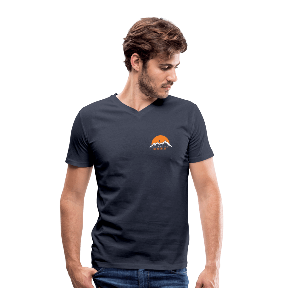 Men's Organic V-Neck T-Shirt - navy