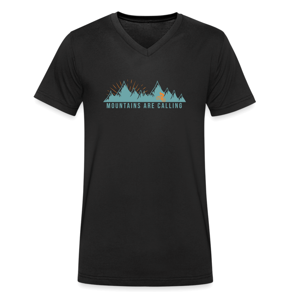 Men's Organic V-Neck T-Shirt - black