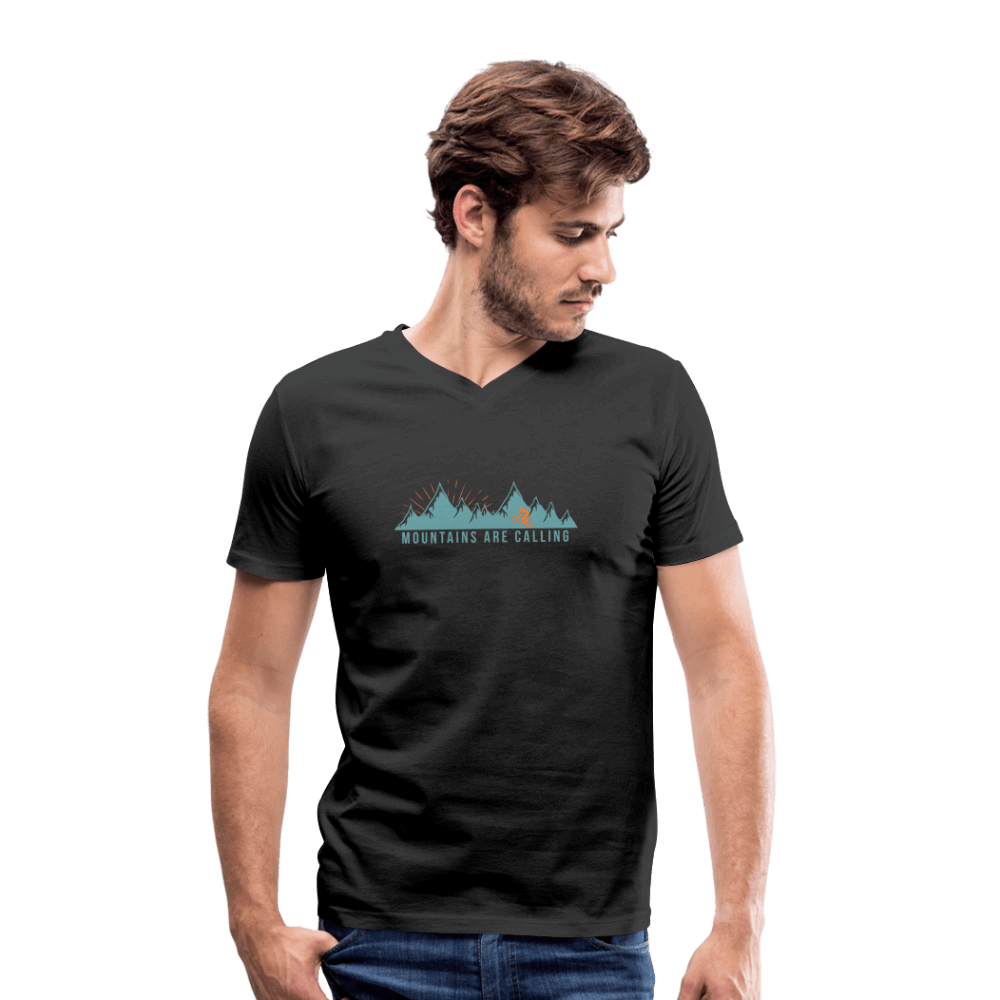 Men's Organic V-Neck T-Shirt - black