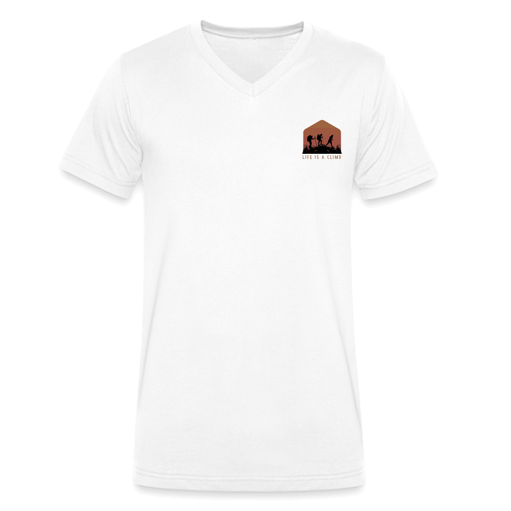 Men's Organic V-Neck T-Shirt - white