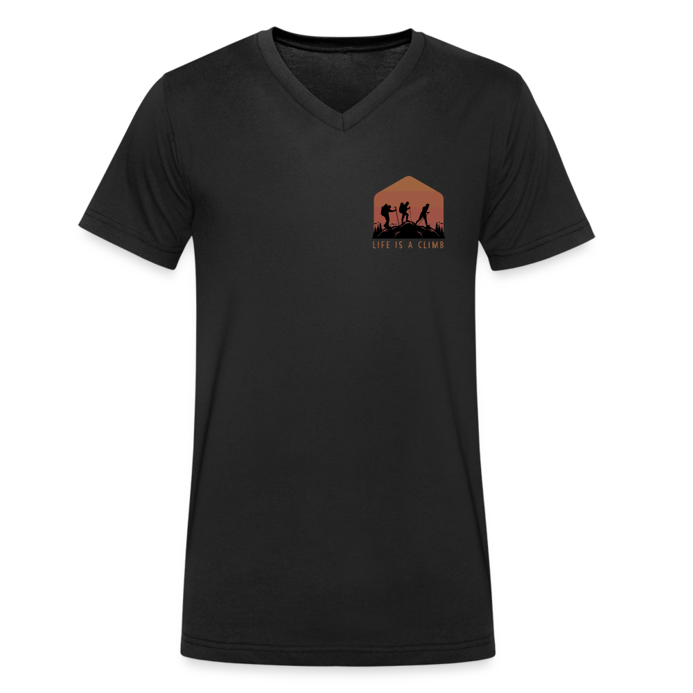 T-Shirt mit V-Ausschnitt für Männer - black