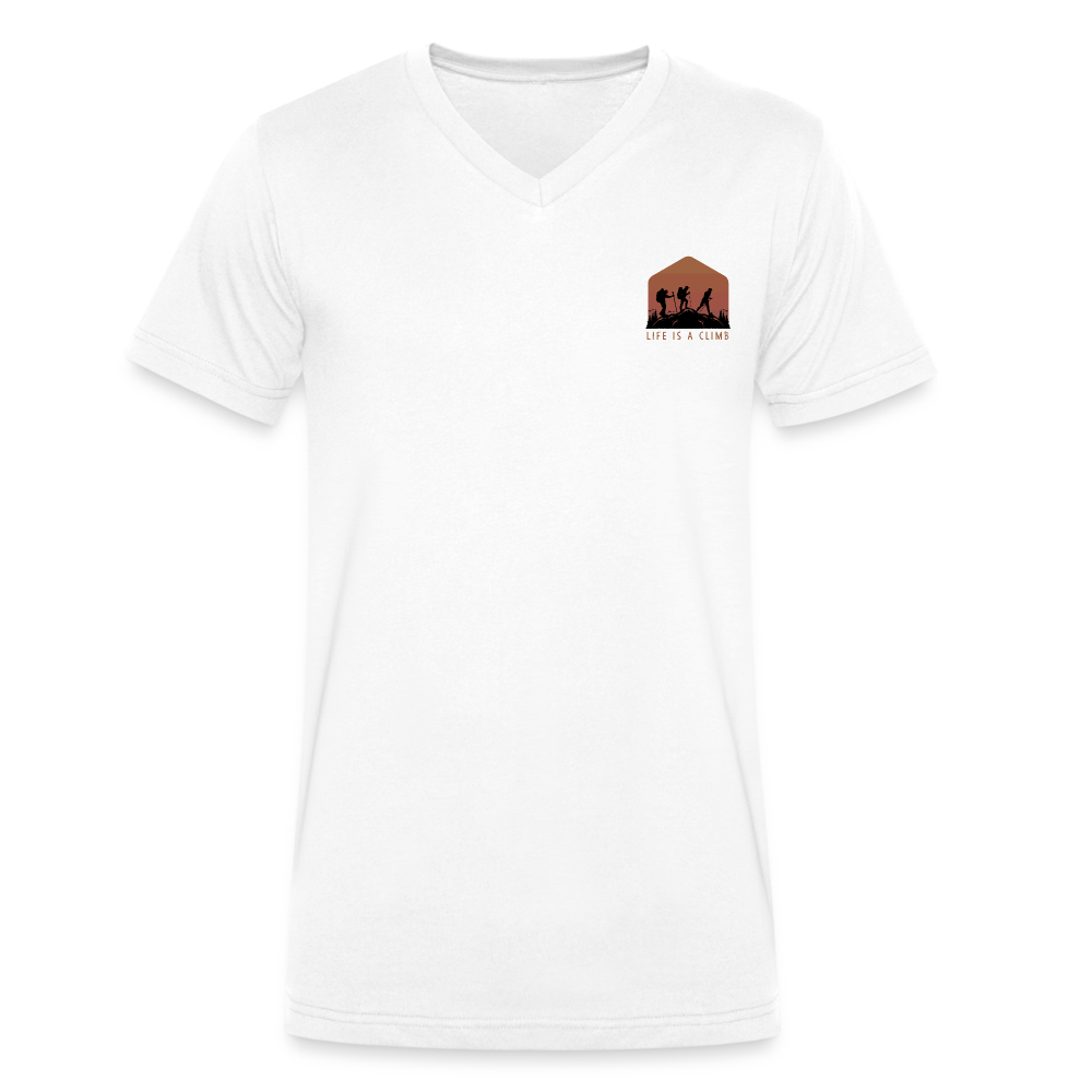 Men's Organic V-Neck T-Shirt - white