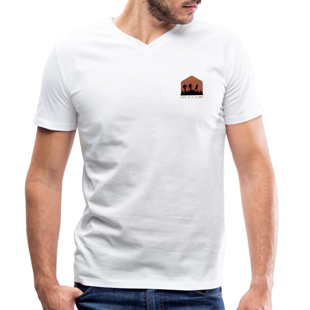 Men's Organic V-Neck T-Shirt - white