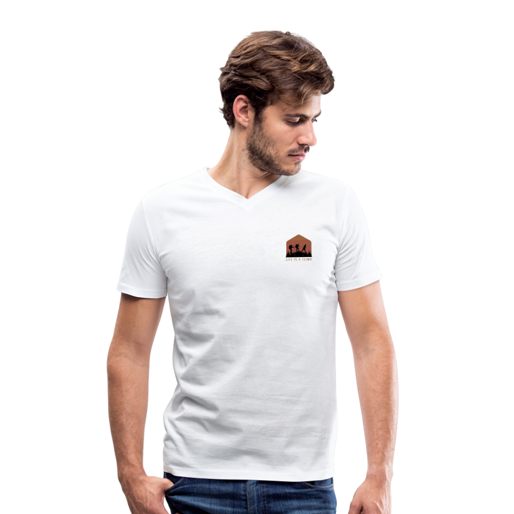 Men's Organic V-Neck T-Shirt - white