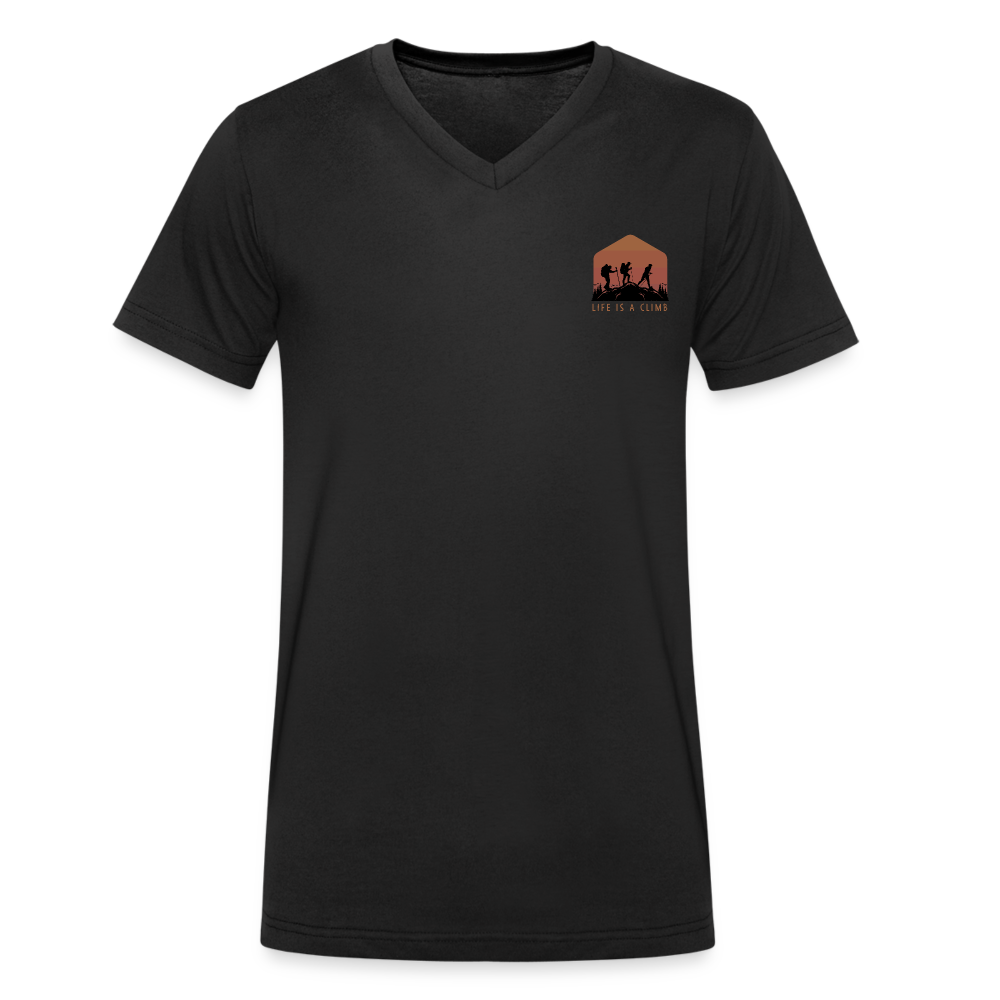 Men's Organic V-Neck T-Shirt - black