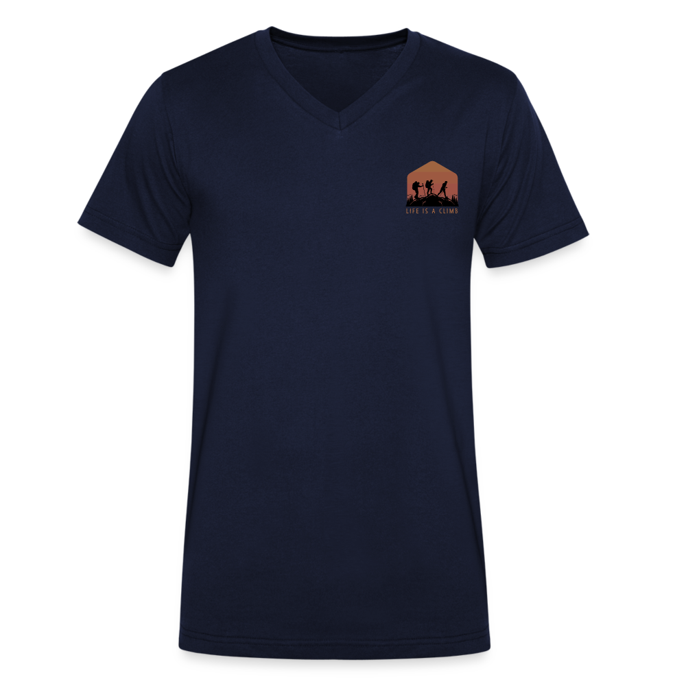 Men's Organic V-Neck T-Shirt - navy